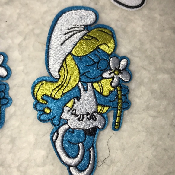 New 5 Pc Smurfs Iron on Appliqués - Picture 2 of 3